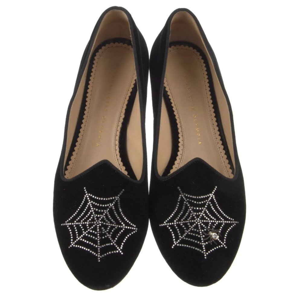 Charlotte Olympia spider web flats size 40